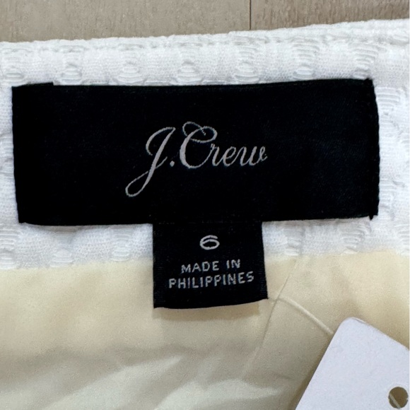 NWT J. Crew No. 2 Pencil Skirt in Matelasse Textured Ivory Cream White Women's 6 - Picture 7 of 15